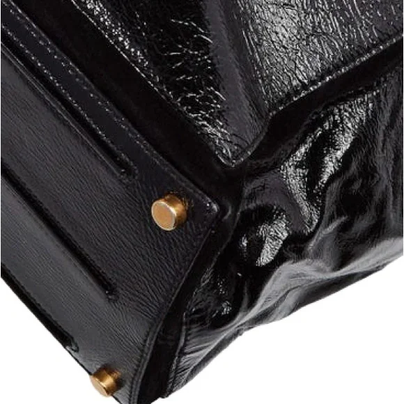 YVES SAINT LAURENT
Black Patent Leather/Suede Muse Two Bag - Picture 2 of 16